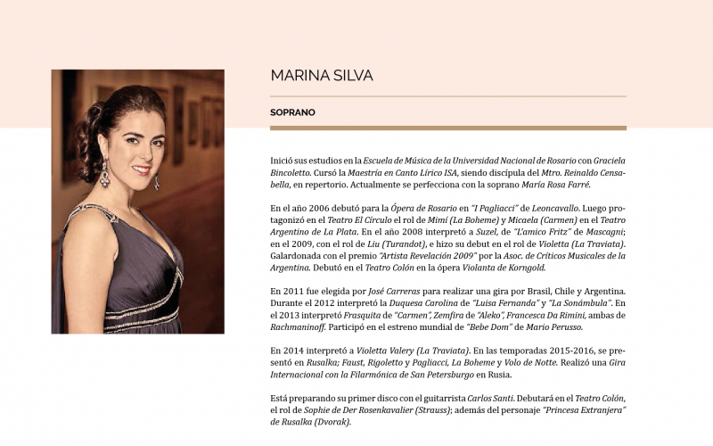 Marina Silva, soprano de La Traviata
