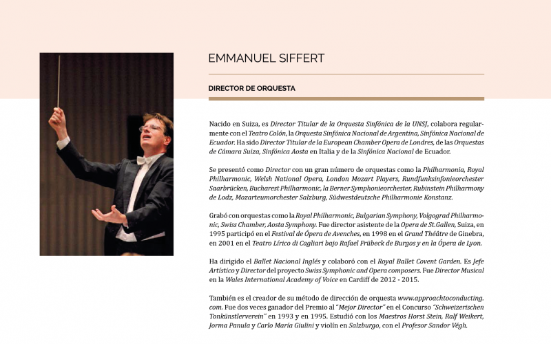 El director musical de la Traviata, Emmanuel Siffert