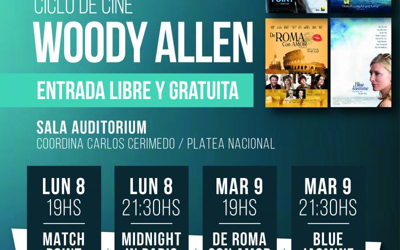 Woody Allen tendrá su propio ciclo de cine en el Teatro del Bicentenario