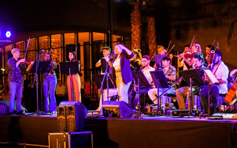 Una multitud colmó los jardines del Teatro del Bicentenario para el concierto de La Camerata